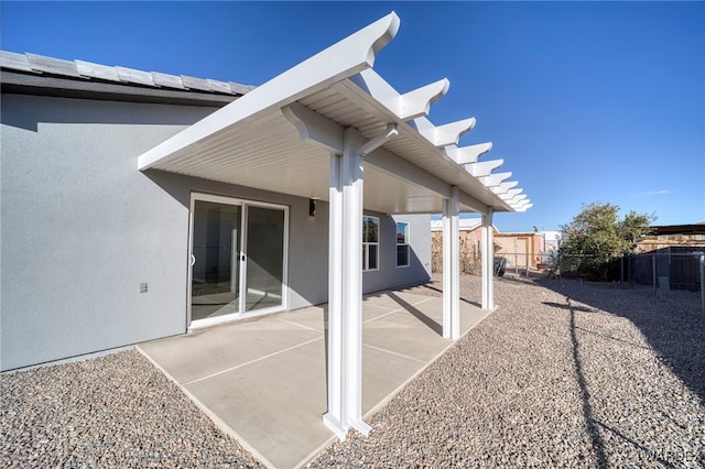 view of patio with fence