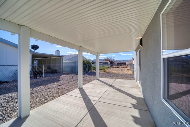 view of patio with a fenced backyard