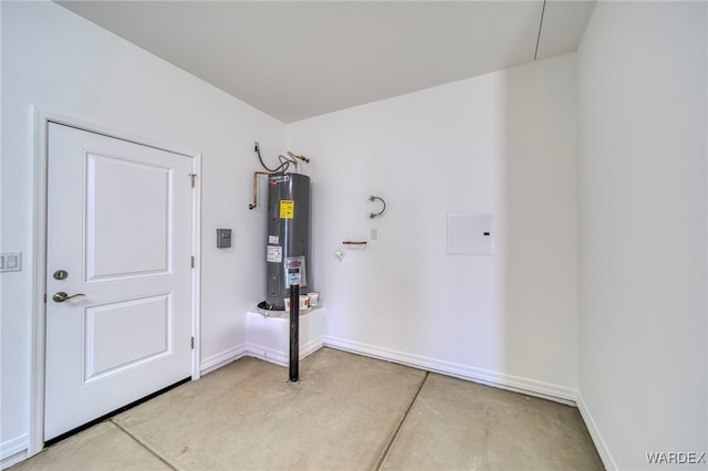 interior space with electric water heater