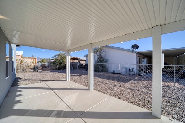 view of patio with a fenced backyard