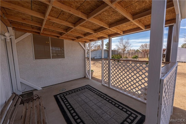 view of patio / terrace with fence