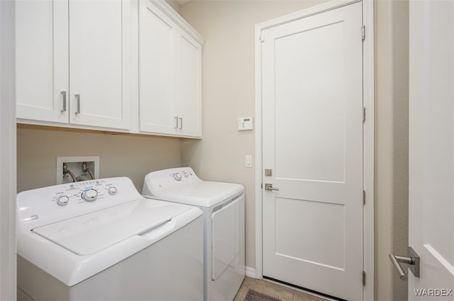 laundry room featuring cabinet space and washer and clothes dryer