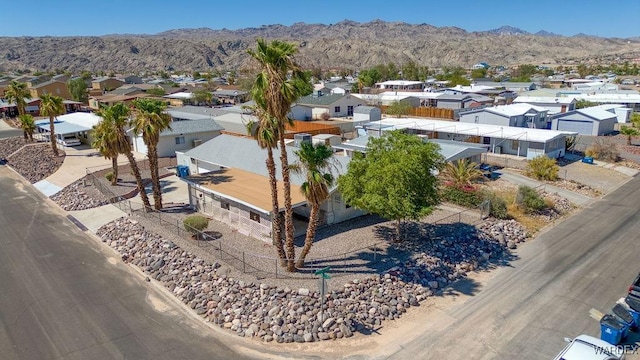 aerial view with a residential view and a mountain view