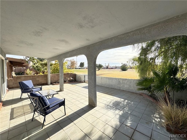 view of patio / terrace featuring a fenced backyard