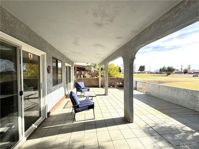 view of patio / terrace with fence