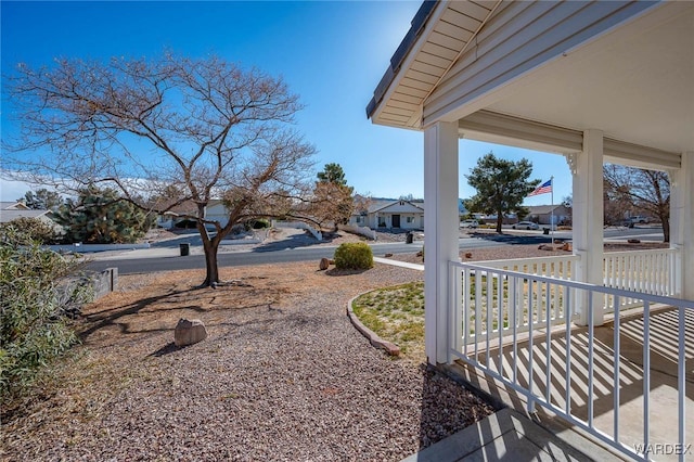 view of yard featuring a residential view