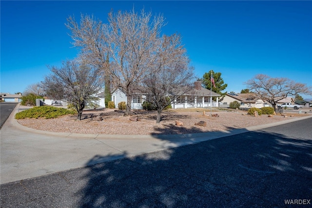 view of front of house with a residential view