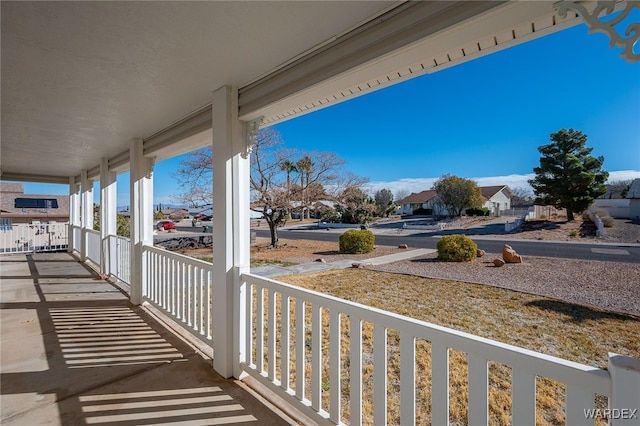 balcony with a residential view