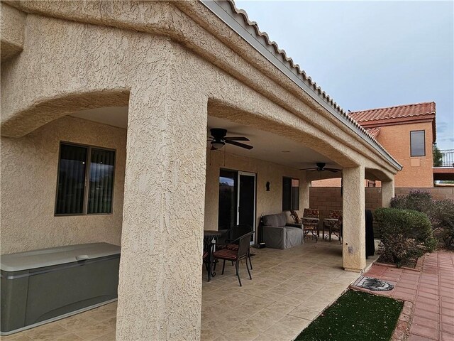 2084 E Crystal Dr, Fort Mohave, AZ 86426 - view of patio with a ceiling fan and outdoor dining area
