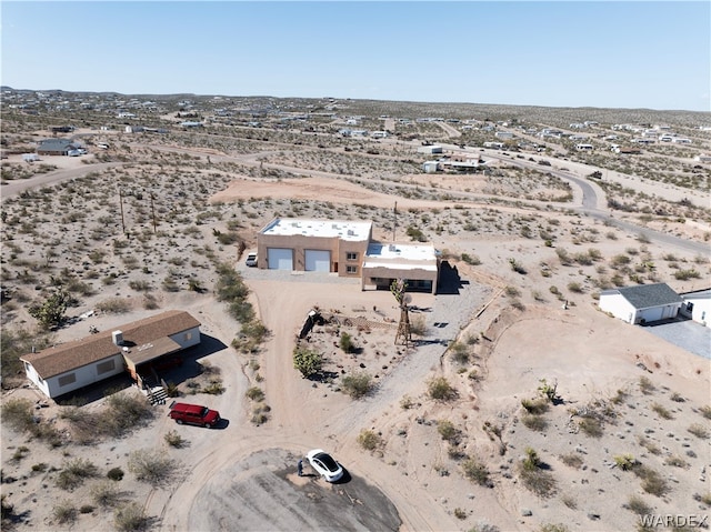 drone / aerial view featuring view of desert