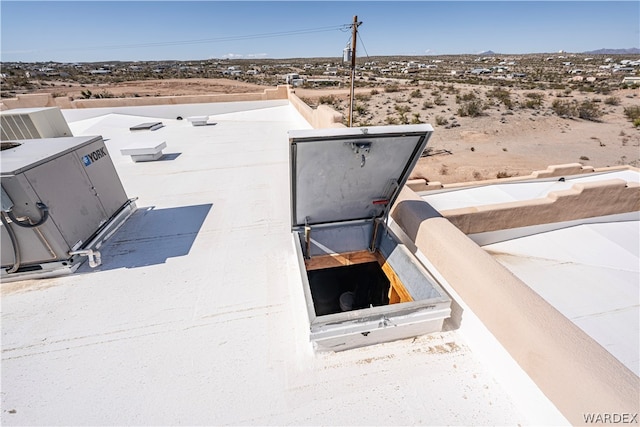 view of storm shelter