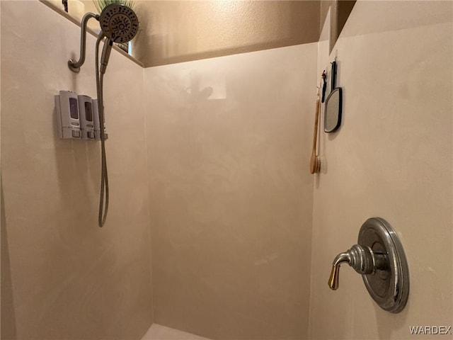 bathroom with a shower