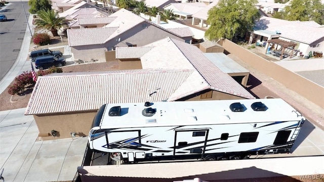 drone / aerial view with a residential view