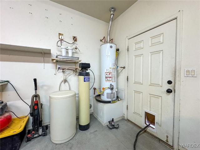 utilities featuring gas water heater