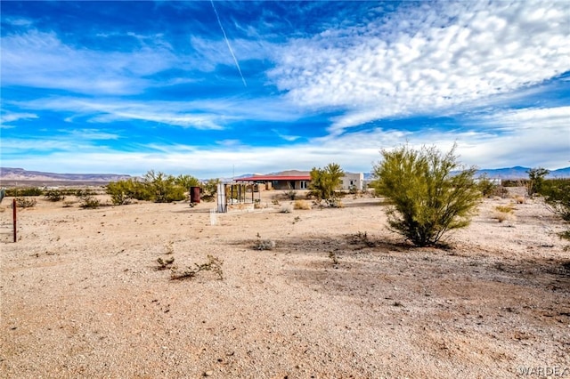 exterior space with a mountain view