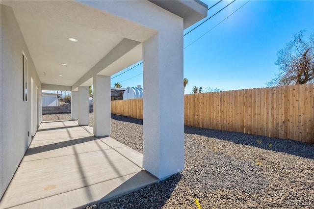 view of patio / terrace with a fenced backyard