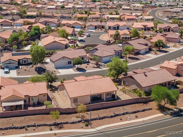 drone / aerial view with a residential view