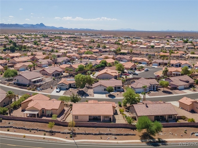 bird's eye view with a residential view and a mountain view