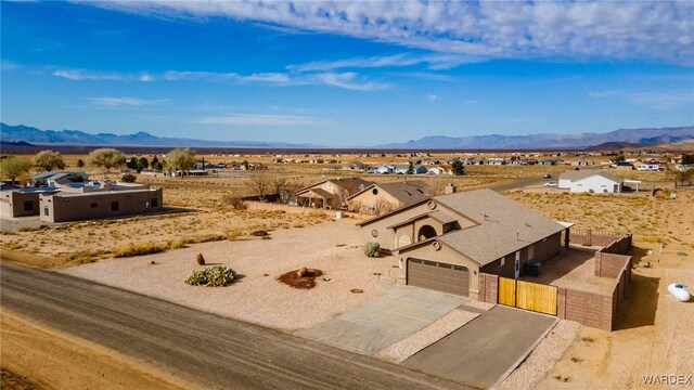 bird's eye view with a residential view and a mountain view