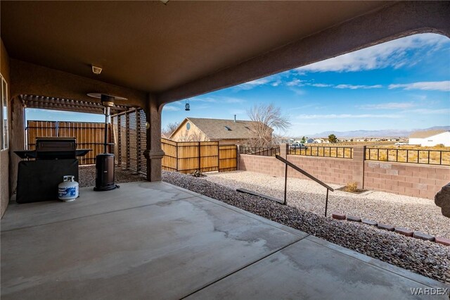 view of patio / terrace featuring a fenced backyard