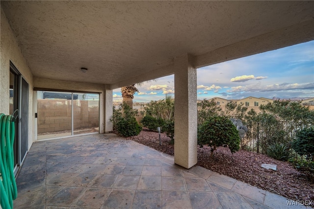 view of patio featuring a fenced backyard