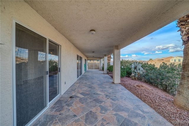 view of patio with fence