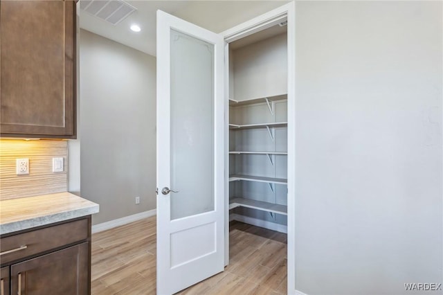 pantry featuring visible vents