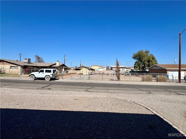 view of road featuring a residential view