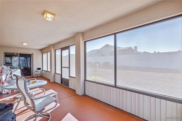 sunroom with a wealth of natural light