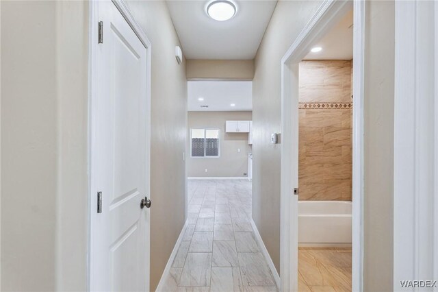 hallway with baseboards