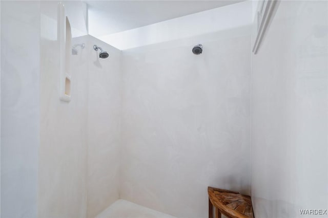 bathroom featuring a shower