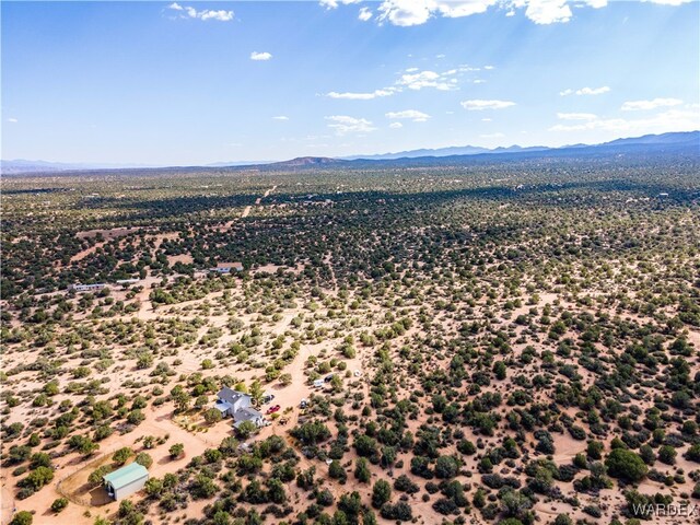 drone / aerial view with a mountain view