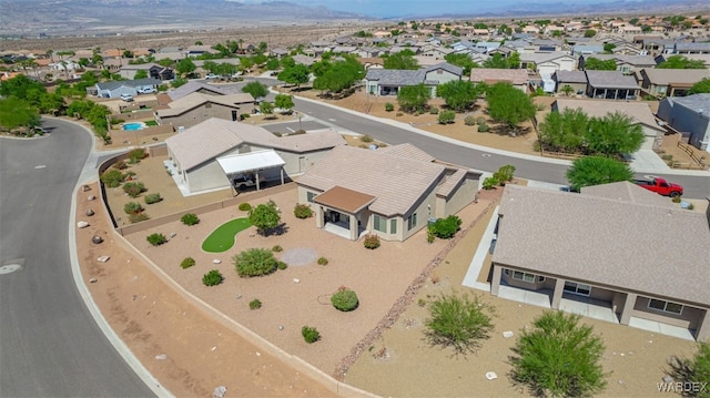 bird's eye view with a residential view