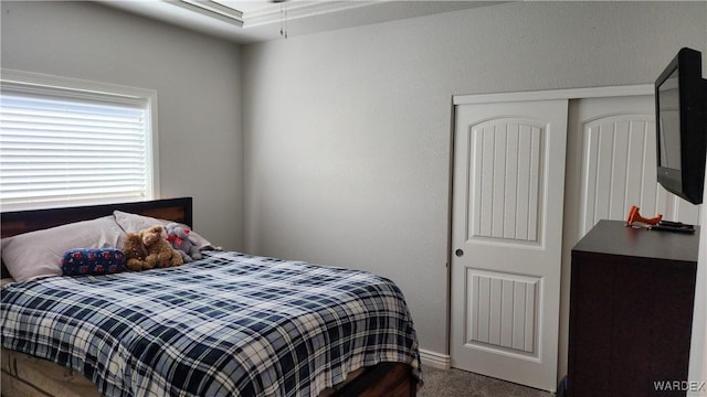 bedroom with carpet floors