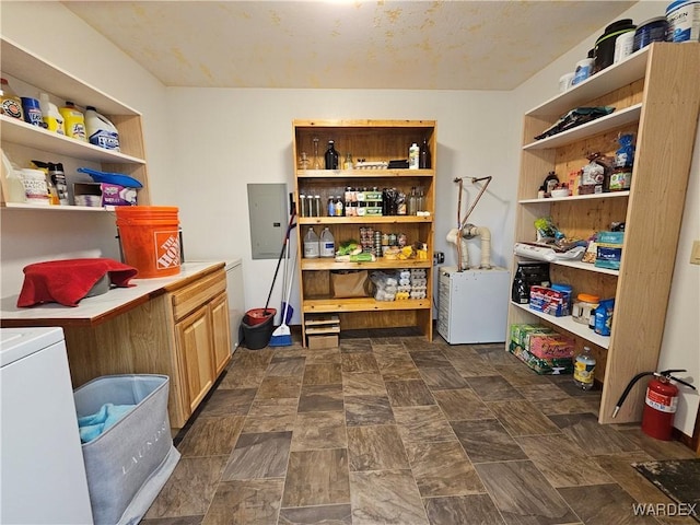 storage room featuring electric panel