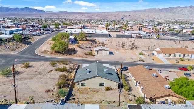 aerial view with a residential view and a mountain view