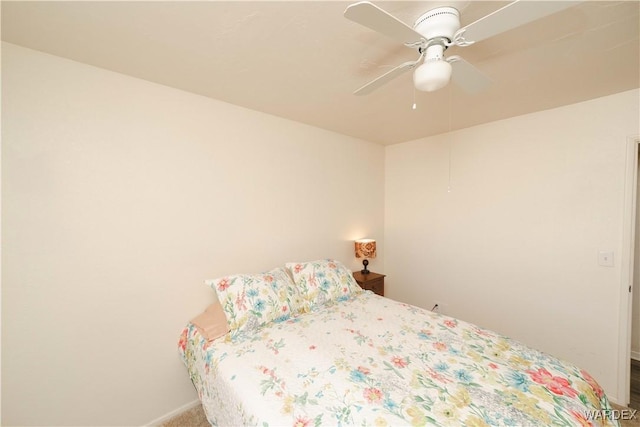 unfurnished bedroom with a ceiling fan