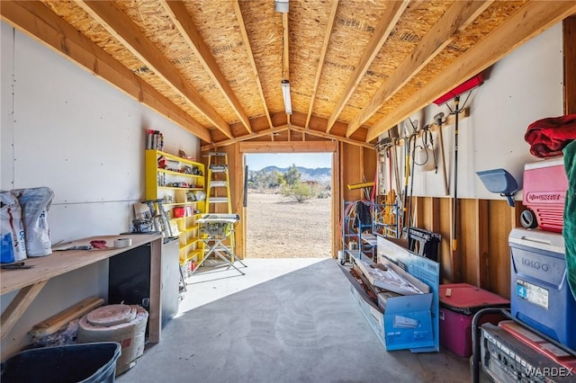 view of storage area