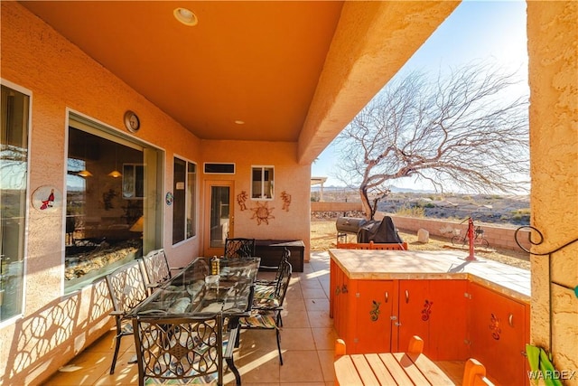 view of patio with outdoor dining space