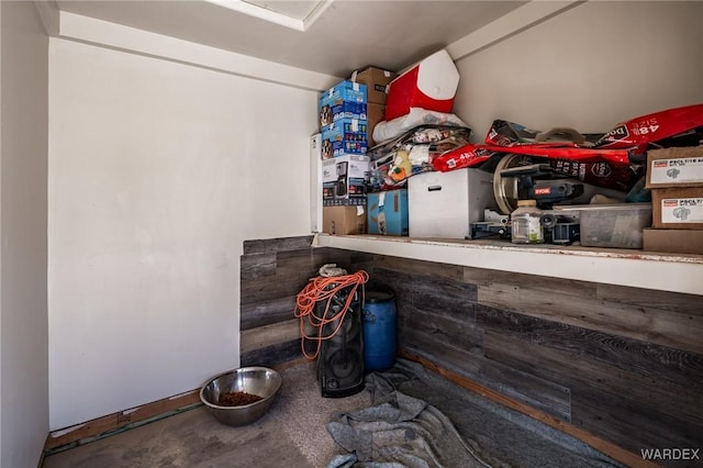 view of storage room