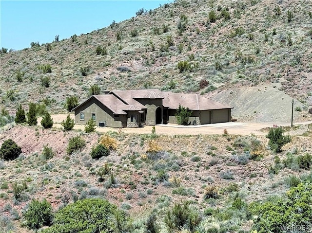 exterior space with a mountain view