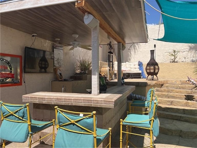 3454 Beale St, Bullhead City, AZ 86442 - view of patio with a ceiling fan