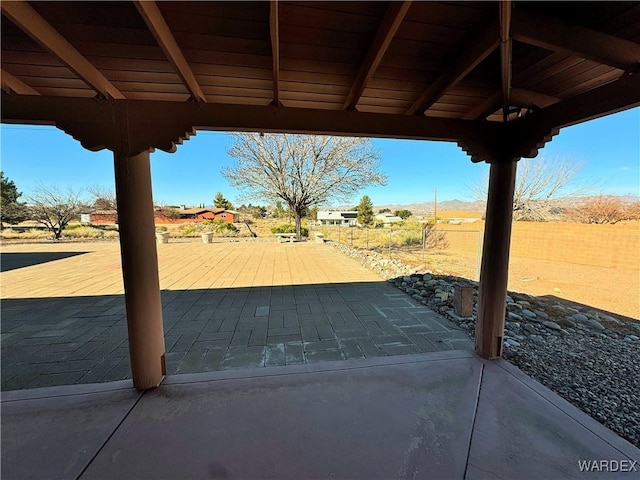 view of patio / terrace with fence