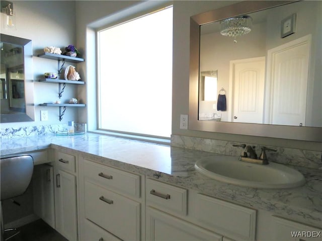 bathroom featuring vanity