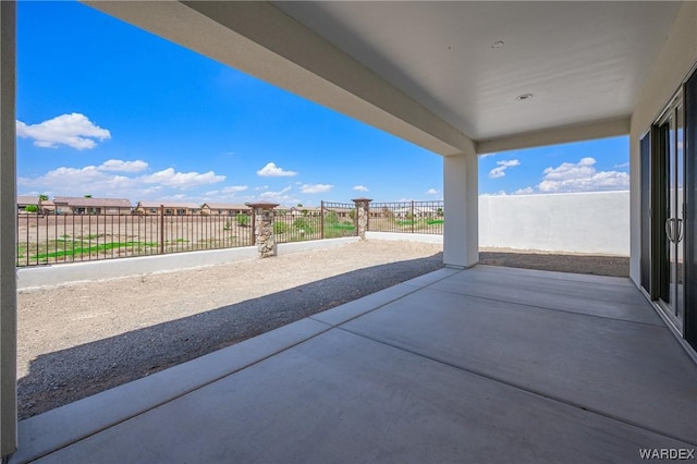 view of patio featuring a fenced backyard