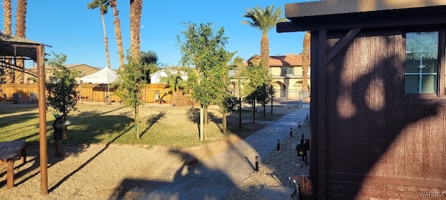 view of yard with fence private yard