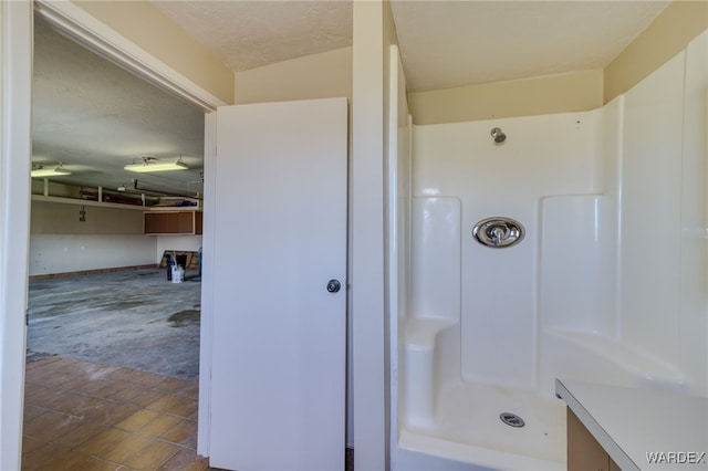 bathroom with a shower