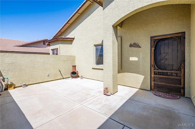 view of patio / terrace with fence
