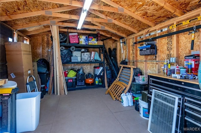 view of storage area