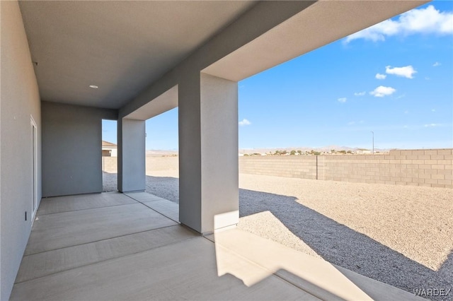 view of patio / terrace with a fenced backyard